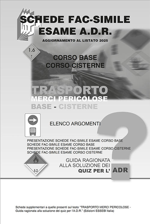 Schede fac-simile esame ADR Trasporto merci pericolosi base