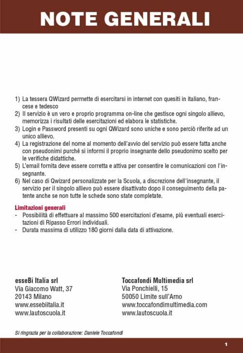 Libretto Card Revisioni 2
